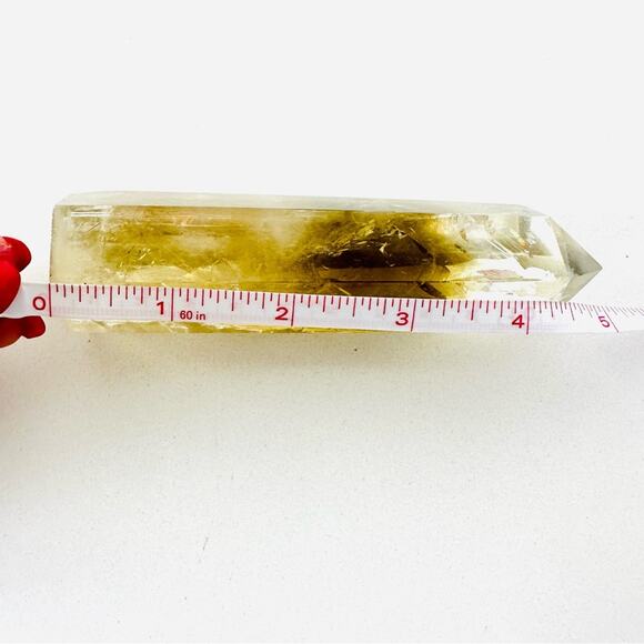 Citrine Polished Genuine 5” Crystal Point Boho Gypsy Meditation Yoga Gemstone - Picture 7 of 11
